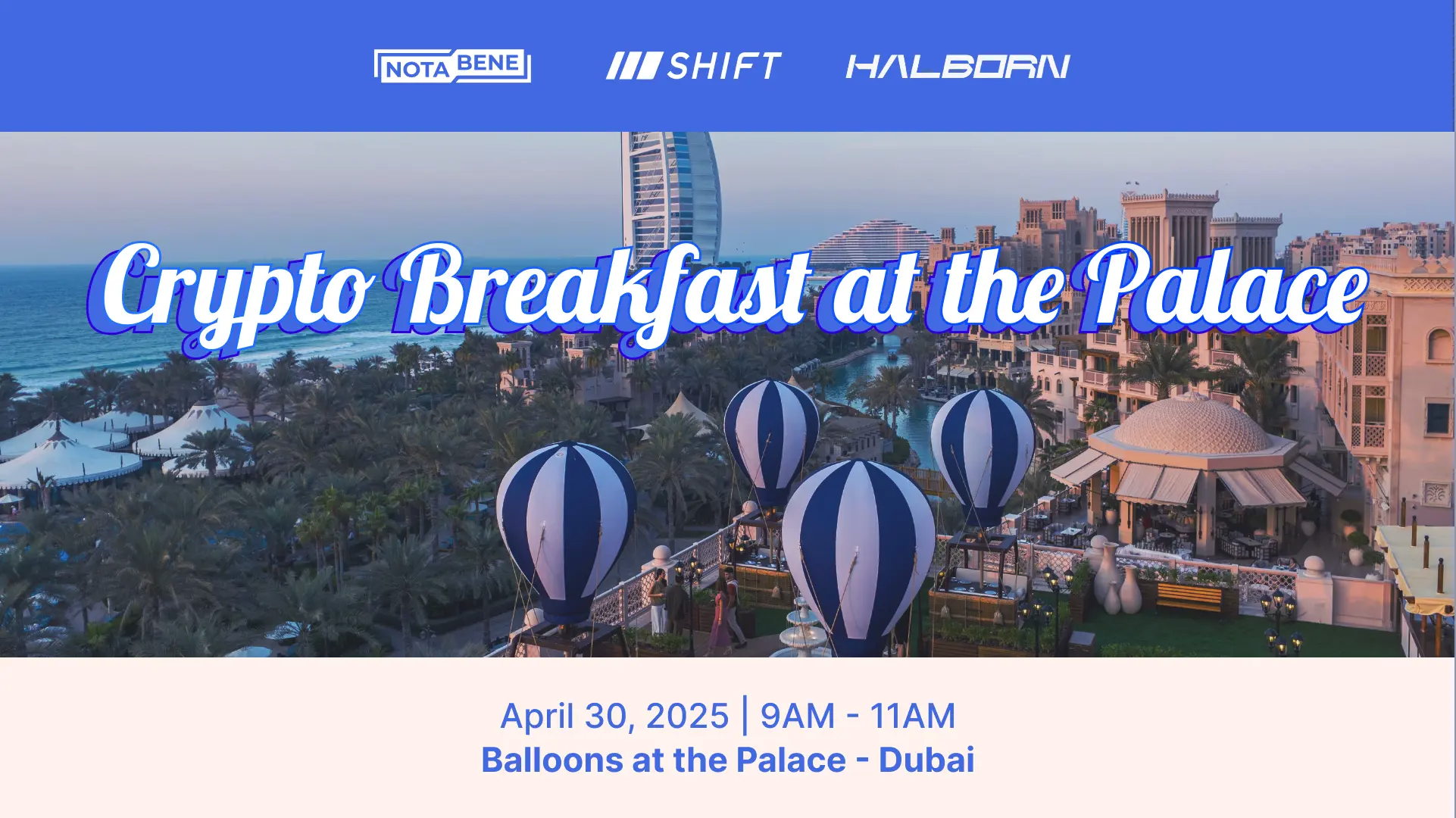 TOKEN2049 Dubai 2025 Breakfast