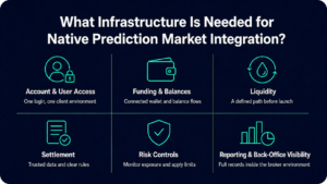 What infrastructure is needed for native prediction market integration?