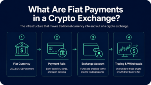 What are fiat payments in a crypto exchange context?