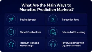What are the main ways to monetize prediction markets?